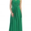 May Queen - MQ1266B Laced-Up Illusion Neck A-Line Prom Dress Formal Gowns