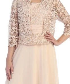 May Queen - MQ1288 Exquisite Bateau Lace Long Evening Dress With Lace Jacket Formal Gowns 11 May Queen - MQ1288 Exquisite Bateau Lace Long Evening Dress With Lace Jacket Formal Gowns