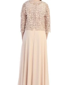May Queen - MQ1288 Exquisite Bateau Lace Long Evening Dress With Lace Jacket Formal Gowns 12 May Queen - MQ1288 Exquisite Bateau Lace Long Evening Dress With Lace Jacket Formal Gowns