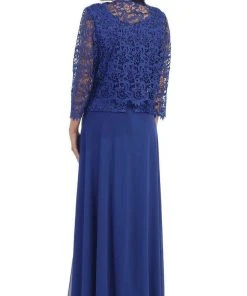 May Queen - MQ1288 Exquisite Bateau Lace Long Evening Dress With Lace Jacket Formal Gowns 15 May Queen - MQ1288 Exquisite Bateau Lace Long Evening Dress With Lace Jacket Formal Gowns