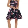 Cocktail Dresses May Queen - MQ1404 Strapless Floral Print Cocktail Dress