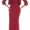 May Queen - MQ1450 Sleeveless Sequins Chiffon Dress With Lace Jacket