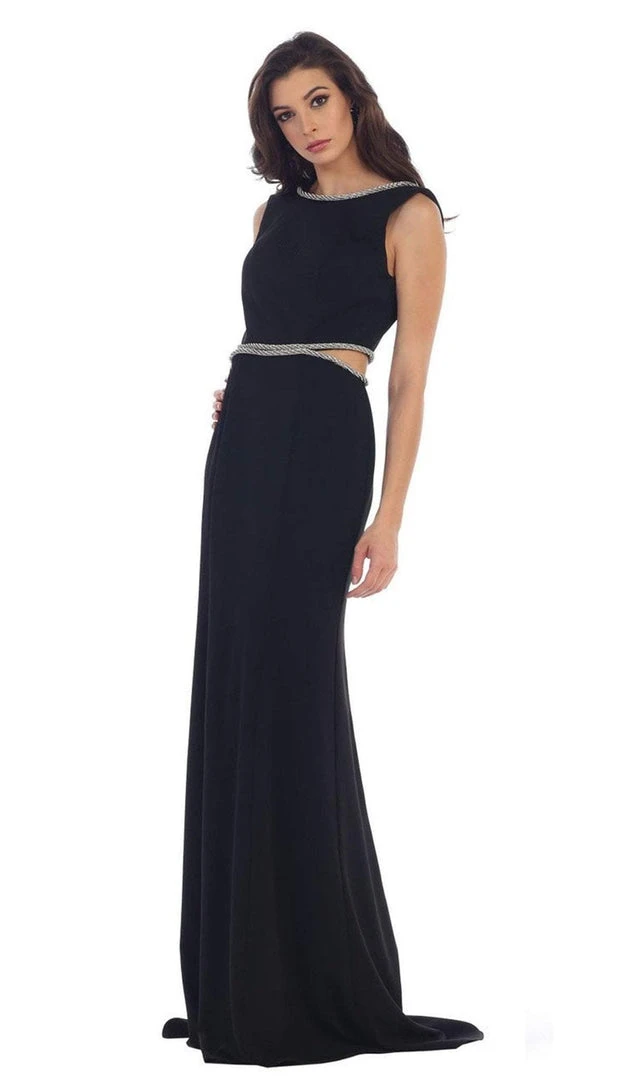 Formal Gowns May Queen - MQ1468 Sleeveless Embellished Low V-Back Evening Dress 7 Formal Gowns May Queen - MQ1468 Sleeveless Embellished Low V-Back Evening Dress