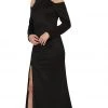 Formal Gowns May Queen - MQ1544 Long Sleeve Bateau Sheath Prom Dress 1 Formal Gowns May Queen - MQ1544 Long Sleeve Bateau Sheath Prom Dress
