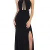 May Queen - MQ1579 Multi-Cutout Beaded Halter Sheath Gown Formal Gowns