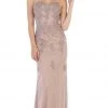May Queen - MQ1585 Embroidered Sweetheart Sheath Dress With Train Formal Gowns