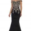 May Queen - MQ1609 Metallic Lace Appliqued Trumpet Gown Formal Gowns 1 May Queen - MQ1609 Metallic Lace Appliqued Trumpet Gown Formal Gowns