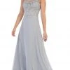 Formal Gowns May Queen - MQ1621 Embellished Illusion Jewel A-line Dress