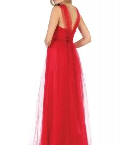 May Queen - MQ1728 Illusion Sweetheart A-Line Dress Formal Gowns