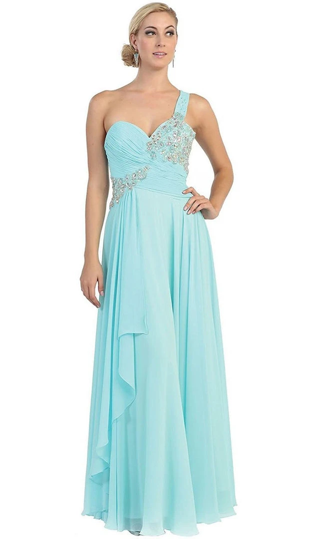 May Queen - One Shoulder Strapped Sweetheart Evening Dress 7 May Queen - One Shoulder Strapped Sweetheart Evening Dress