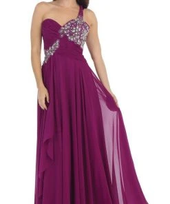 May Queen - One Shoulder Strapped Sweetheart Evening Dress 18 May Queen - One Shoulder Strapped Sweetheart Evening Dress