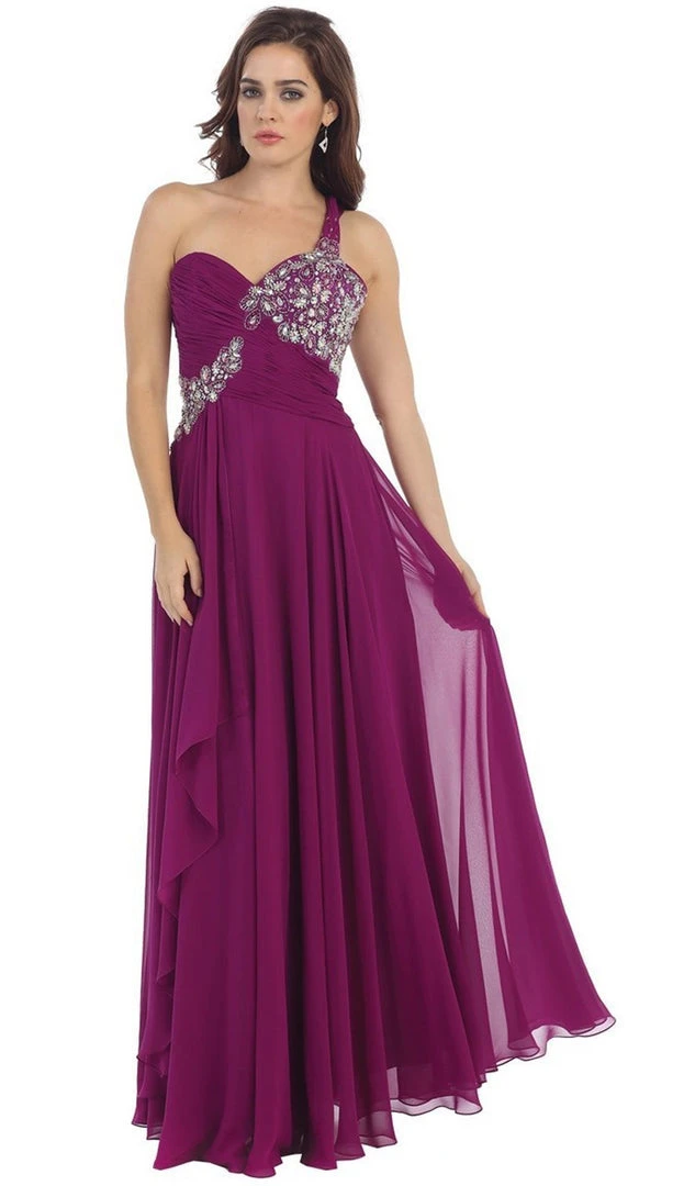 May Queen - One Shoulder Strapped Sweetheart Evening Dress 10 May Queen - One Shoulder Strapped Sweetheart Evening Dress