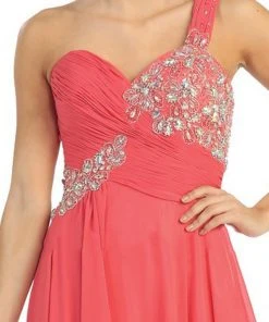 May Queen - One Shoulder Strapped Sweetheart Evening Dress 12 May Queen - One Shoulder Strapped Sweetheart Evening Dress