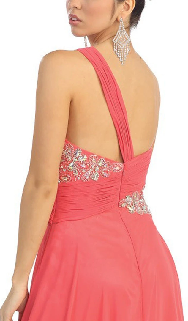 May Queen - One Shoulder Strapped Sweetheart Evening Dress 6 May Queen - One Shoulder Strapped Sweetheart Evening Dress