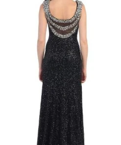 Formal Gowns May Queen - RQ-7209 Sequined V-neck Sheath Evening Gown 10 Formal Gowns May Queen - RQ-7209 Sequined V-neck Sheath Evening Gown