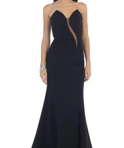 May Queen - RQ-7360 Strapless Sweetheart Trumpet Evening Dress
