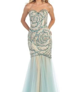 Formal Gowns May Queen - RQ7289 Strapless Sequined Embellished Evening Gown