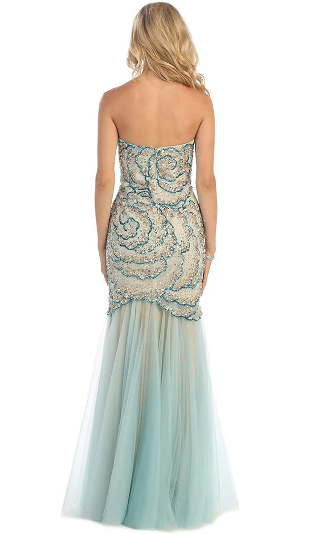 Formal Gowns May Queen - RQ7289 Strapless Sequined Embellished Evening Gown 5 Formal Gowns May Queen - RQ7289 Strapless Sequined Embellished Evening Gown
