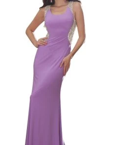 Formal Gowns May Queen - RQ7375 Hourglass Illusion Embellished Bodice Evening Dress 11 Formal Gowns May Queen - RQ7375 Hourglass Illusion Embellished Bodice Evening Dress