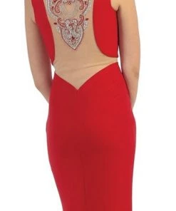 May Queen - RQ7417 Sleeveless Mock Two Piece Mermaid Prom Dress Formal Gowns