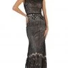 May Queen - RQ7448 Cap Sleeve Sequined Lace Evening Gown Formal Gowns