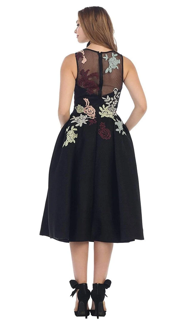 May Queen - RQ7473 Embroidered Magic Floral Cocktail Dress 5 May Queen - RQ7473 Embroidered Magic Floral Cocktail Dress