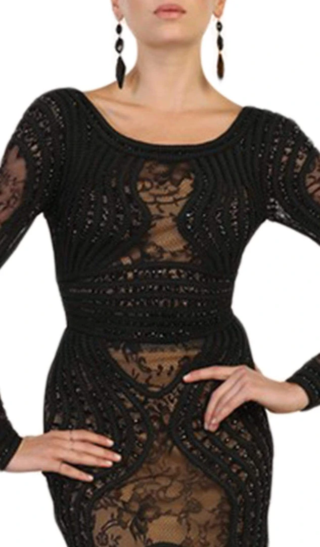 May Queen - RQ7515 Lace Embellished Bateau Mermaid Gown 4 May Queen - RQ7515 Lace Embellished Bateau Mermaid Gown