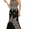May Queen - RQ7546 Gilded Illusion Scoop Trumpet Dress Formal Gowns