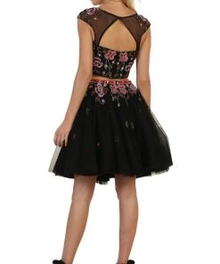 May Queen - RQ7559 Multicolored Embellished Two Piece A-line Dress