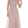 Formal Gowns May Queen - RQ7569 Embellished Illusion Scoop Lace A-line Mother Of The Bride Dress
