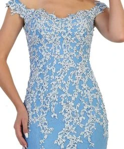 May Queen - RQ7593 Off-Shoulder Bead Embellished Sheath Prom Gown Formal Gowns 12 May Queen - RQ7593 Off-Shoulder Bead Embellished Sheath Prom Gown Formal Gowns