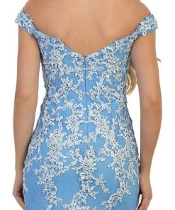 May Queen - RQ7593 Off-Shoulder Bead Embellished Sheath Prom Gown Formal Gowns 13 May Queen - RQ7593 Off-Shoulder Bead Embellished Sheath Prom Gown Formal Gowns