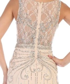 May Queen - RQ7634 Bead Embellished Tiered Mermaid Gown