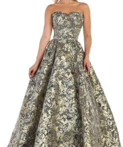 May Queen - RQ7653 Two Tone Strapless Sweetheart Ballgown