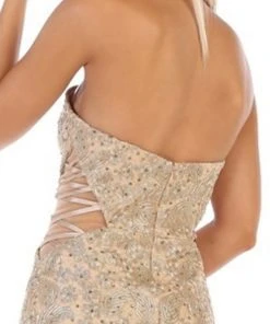 Formal Gowns May Queen - RQ7682 Embellished Deep Sweetheart Mermaid Dress