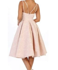 May Queen - RQ7699 Plunging Sweetheart A-Line Cocktail Dress