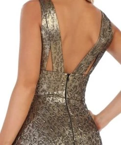 May Queen - RQ7701 Deep V-neck Pleated Ballgown With Train Formal Gowns 10 May Queen - RQ7701 Deep V-neck Pleated Ballgown With Train Formal Gowns