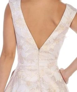 Formal Gowns May Queen - RQ7714 V-Neck A-Line Evening Dress