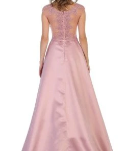 May Queen - RQ7723 Beaded Lace A-Line Evening Gown Formal Gowns 15 May Queen - RQ7723 Beaded Lace A-Line Evening Gown Formal Gowns