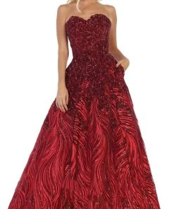 May Queen - RQ7728 Embellished Sweetheart Ballgown Formal Gowns