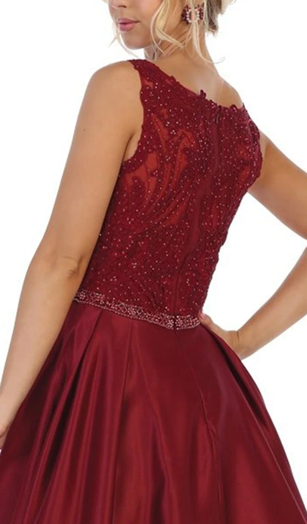 May Queen - RQ7744 Sleeveless Embellished Bateau Ballgown Formal Gowns 6 May Queen - RQ7744 Sleeveless Embellished Bateau Ballgown Formal Gowns