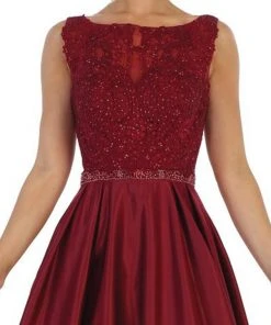 May Queen - RQ7744 Sleeveless Embellished Bateau Ballgown Formal Gowns 10 May Queen - RQ7744 Sleeveless Embellished Bateau Ballgown Formal Gowns