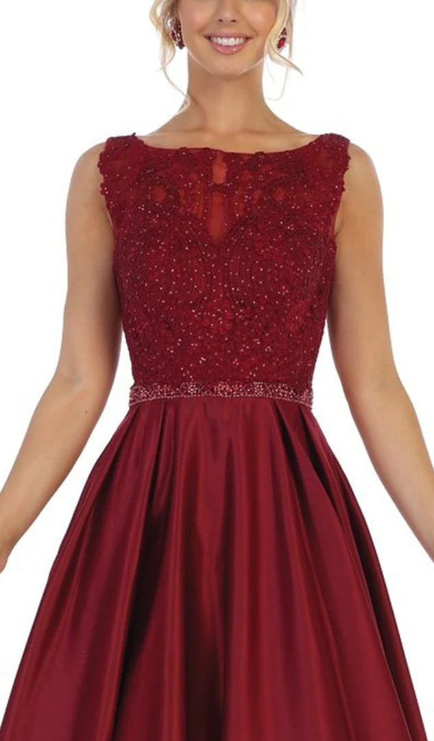 May Queen - RQ7744 Sleeveless Embellished Bateau Ballgown Formal Gowns 4 May Queen - RQ7744 Sleeveless Embellished Bateau Ballgown Formal Gowns