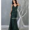 Formal Gowns May Queen - RQ7878 Strappy Sequined Trumpet Dress