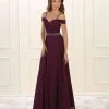 May Queen - Ruched Off Shoulder Bridal Dress MQ-1515 - 1 Pc Hunter Green In Size 8 Available
