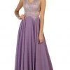 May Queen - Scalloped Metallic Lace A-Line Prom Gown 2 May Queen - Scalloped Metallic Lace A-Line Prom Gown