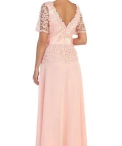 Formal Gowns May Queen - Scalloped V-neck A-line Mother Of The Bride Dress 17 Formal Gowns May Queen - Scalloped V-neck A-line Mother Of The Bride Dress