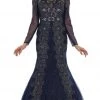 May Queen - Sheer Long Sleeve Rhinestone Embellished Evening Dress Formal Gowns 2 May Queen - Sheer Long Sleeve Rhinestone Embellished Evening Dress Formal Gowns