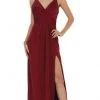 May Queen - Sleeveless Pleated High Front Slit A-Line Dress MQ1469 Formal Gowns