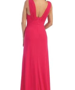 Formal Gowns May Queen - Sleeveless Ruched Panel A-Line Long Bridesmaid Dress 23 Formal Gowns May Queen - Sleeveless Ruched Panel A-Line Long Bridesmaid Dress